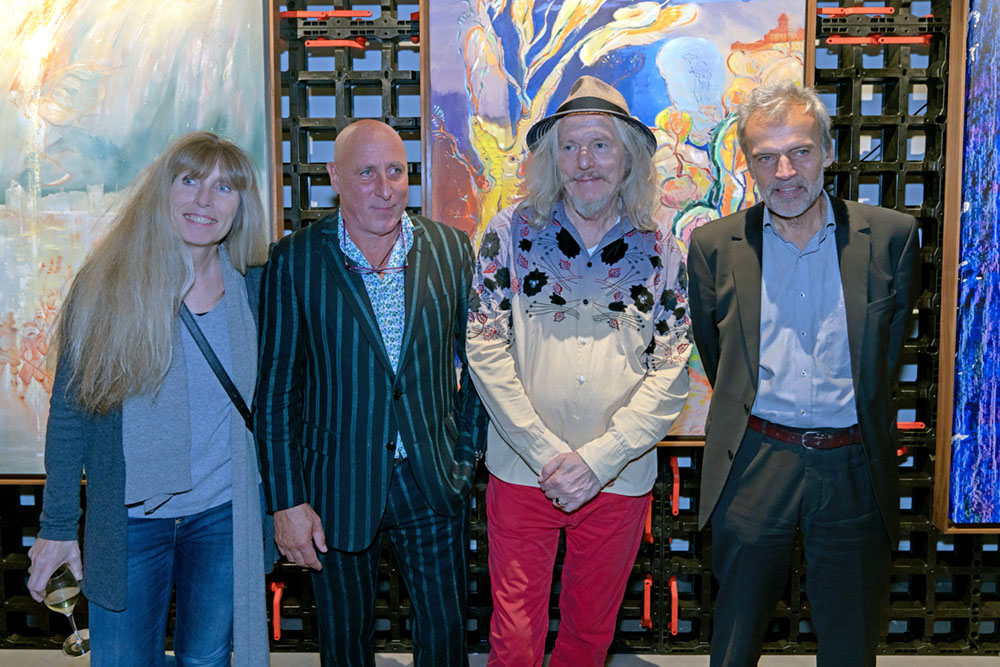 Helene Beltracchi, Christian Zott, Wolfgang Beltracchi, and Horst Bredekamp at the Kairos-premiere.