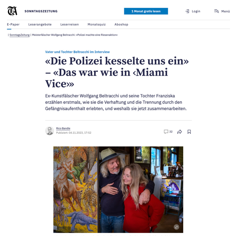 Wolfgang Beltracchi news Sonntagszeitung
